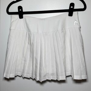 Head White Pleated Tennis Skirt